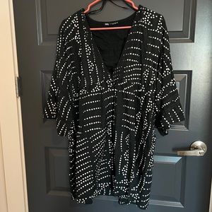 Zara printed mini tunic dress